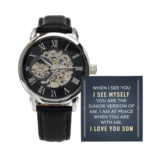 To My Son - "Junior Version of Me" Luxury Openwork Watch