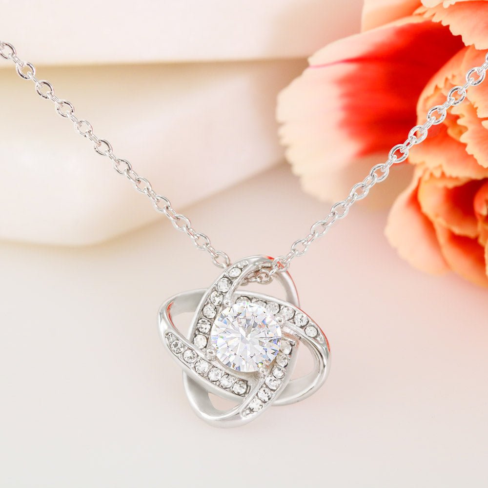 To My Daughter - "My First Priority" Love Knot Necklace - Everly Moments