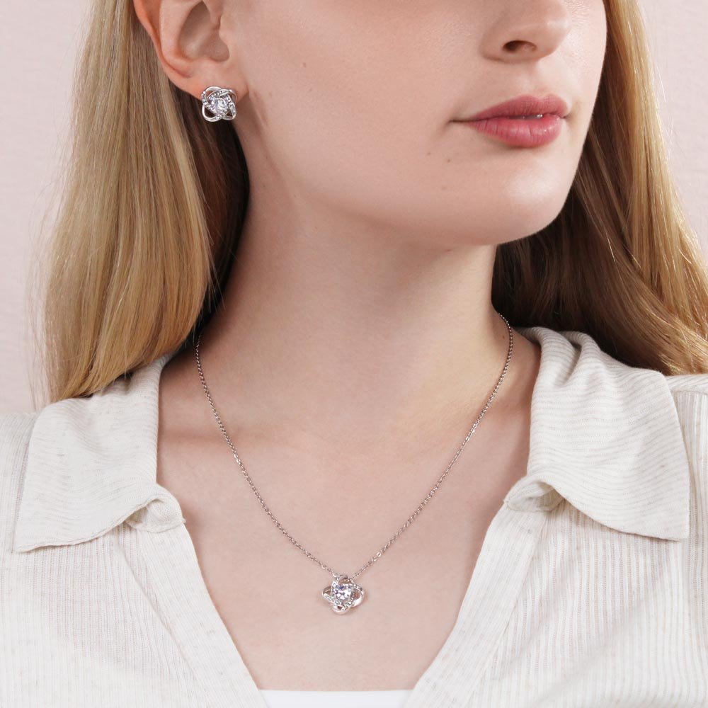 To My Daughter - "My First Priority" Love Knot Necklace - Everly Moments