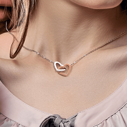 To My Gorgeous Wife - "Always With You" Interlocking Hearts Necklace - Everly Moments